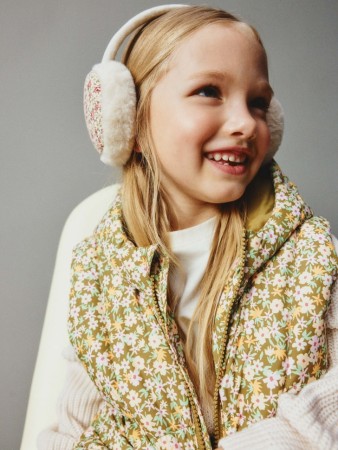 утепленные меховые наушники для девочек - детские наушники на голову