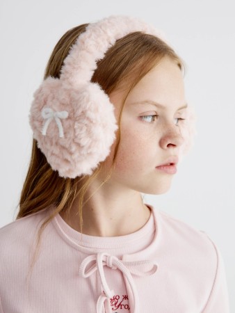 утепленные меховые наушники для девочек - детские аксессуары меховые 