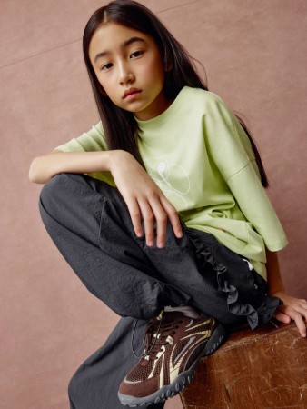 утепленные нейлоновые брюки с юбкой для девочек - детская одежда sela 