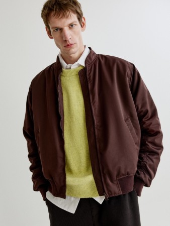 утепленный бомбер из твила - мужские куртки длинные 