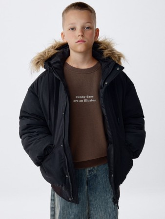 утепленный бомбер оверсайз детский фотография