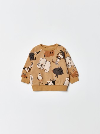 утепленный свитшот с принтом для малышей фотография