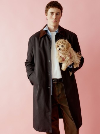 утепленный тренч с вельветовым воротником - мужские пальто и плащи вельветовые 