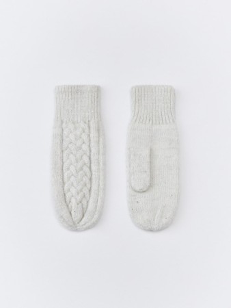 варежки с пайетками с содержанием шерсти - женские варежки по распродаже