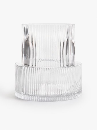 ваза из стекла с рельефным узором фотография