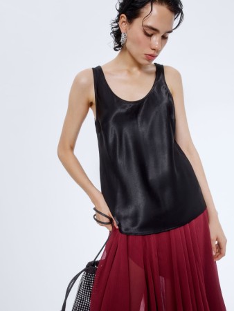 вечерний топ из сатина - топы и майки российские 