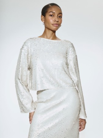 вечерний укороченный топ с пайетками - женская одежда, обувь и аксессуары новогодняя 