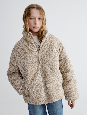 вельветовая куртка с леопардовым принтом для девочек фотография