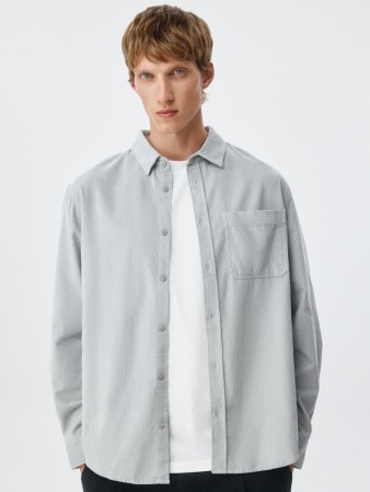 вельветовая рубашка regular fit фотография