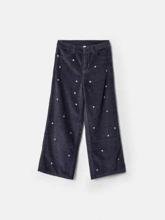 вельветовые брюки с вышивкой для девочек фотография