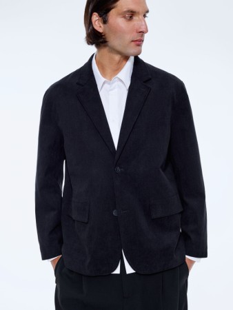 вельветовый пиджак прямого кроя фотография