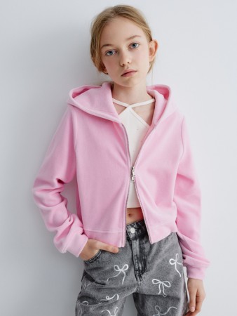 велюровая толстовка для девочек - детская одежда, обувь и аксессуары велюровая 