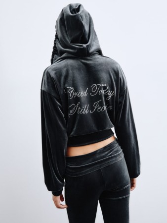 велюровая толстовка на молнии из линейки sela young - женские толстовки с принтом 