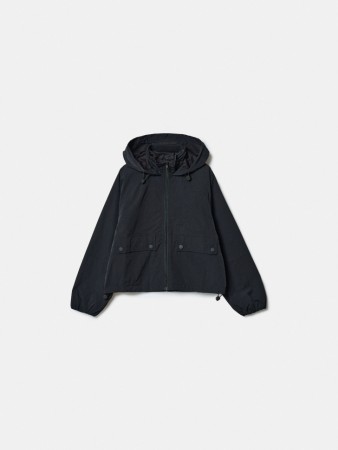 ветровка из нейлона с капюшоном для девочек фотография