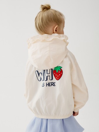 ветровка из нейлона с принтом для девочек - куртки нейлоновые 