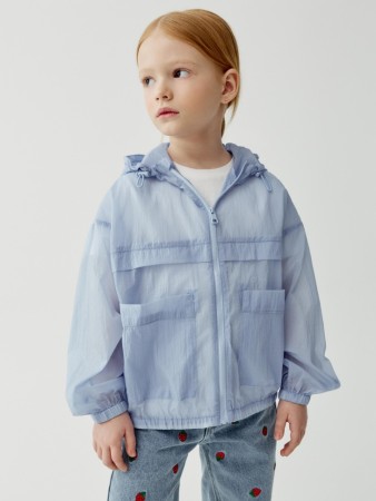 ветровка из полупрозрачного нейлона для девочек фотография