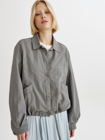 ветровка из жатой ткани с водоотталкивающей пропиткой - куртки