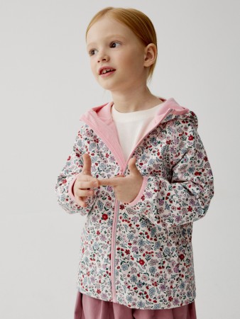 ветровка softshell на флисе для девочек - детские куртки с воротником 