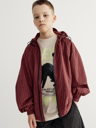 ветровка в клетку для мальчиков - куртки