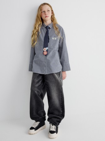 винтажные джинсы baggy fit для девочек фотография