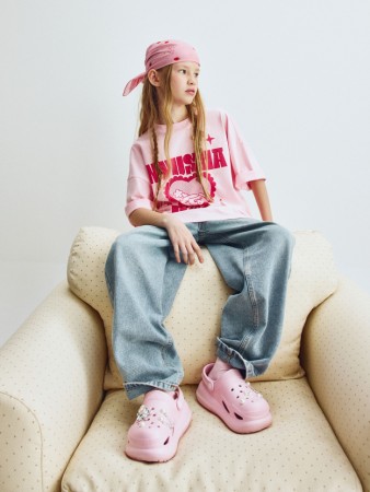 винтажные джинсы baggy fit для девочек фотография