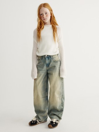 винтажные джинсы baggy fit для девочек фотография