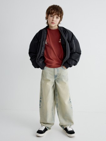 винтажные джинсы baggy fit для мальчиков фотография