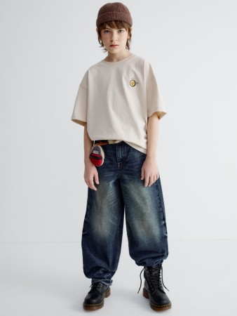 винтажные джинсы baggy fit для мальчиков фотография