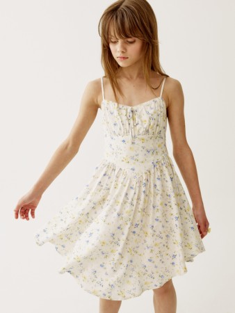 вискозное платье на бретелях для девочек - детская одежда sela 