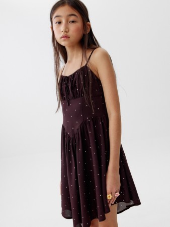 вискозное платье на бретелях для девочек - детская одежда sela 