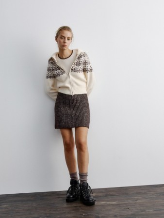 вязаная мини юбка с содержанием шерсти - женские юбки женские 