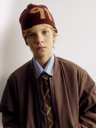 вязаная шапка с содержанием шерсти для мальчиков - детские шапки для мальчиков 