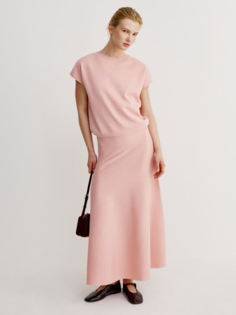 вязаная юбка макси из смесового лиоцелла премиум качества фотография