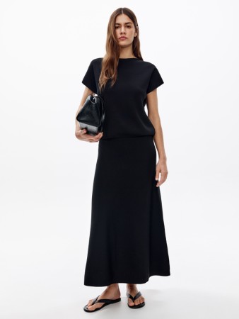 вязаная юбка макси из смесового лиоцелла премиум качества фотография