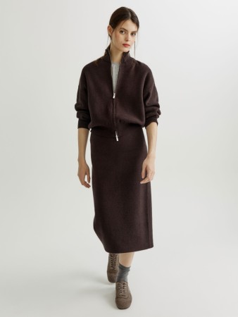 вязаная юбка миди из хлопка с содержанием кашемира - женская одежда, обувь и аксессуары кашемировая 