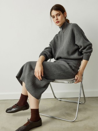 вязаная юбка миди из хлопка с содержанием кашемира - женская одежда, обувь и аксессуары кашемировая 