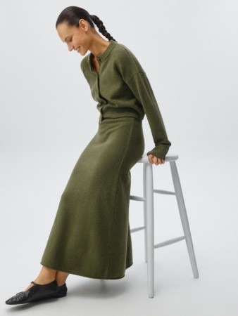 вязаная юбка миди с содержанием шерсти - женские юбки российские 