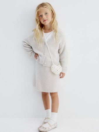 вязаная юбка с люрексом для девочек фотография