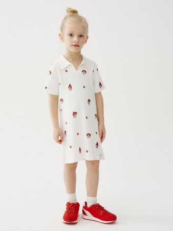 вязаное платье с принтом my melody для девочек фотография