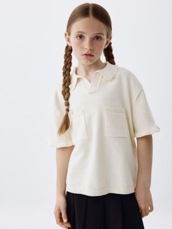 вязаное поло для девочек - детская одежда российская 