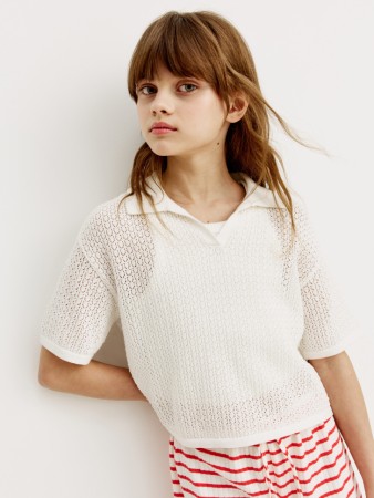 вязаное поло для девочек фотография