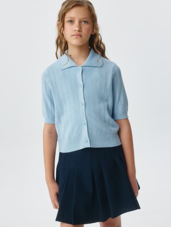 вязаное поло на пуговицах для девочек - детская одежда, обувь и аксессуары для всех возрастов для школы 