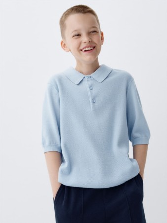 вязаное поло с коротким рукавом для мальчиков - детские поло для детей 