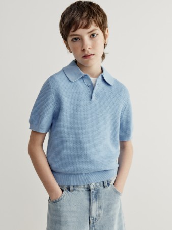 вязаное поло с коротким рукавом для мальчиков - детская одежда, обувь и аксессуары для всех возрастов ажурная 