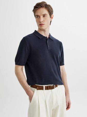 вязаное поло с коротким рукавом - мужская одежда, обувь и аксессуары на пуговицах 