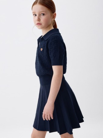 вязаное поло с вышивкой для девочек - детская одежда, обувь и аксессуары на резинке 