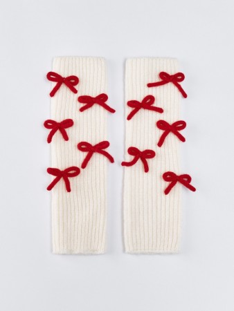 вязаные гетры с бантиками для девочек - детская одежда, обувь и аксессуары с бантом 