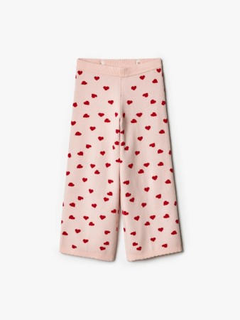 вязаные широкие брюки с принтом для девочек фотография