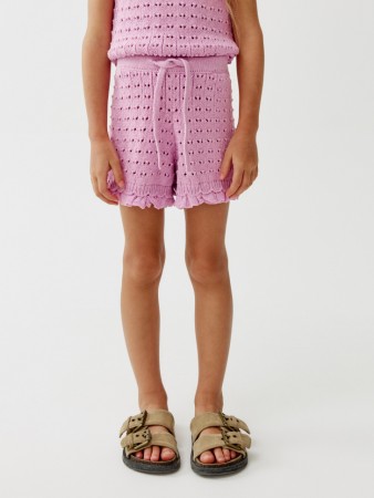 вязаные шорты с оборками для девочек фотография