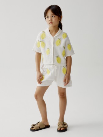 вязаные шорты с жаккардовым рисунком для девочек - детская одежда трикотажная 